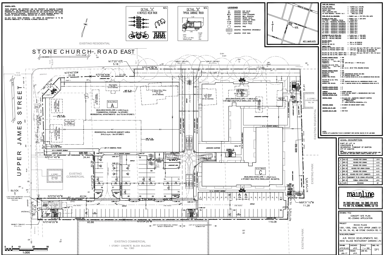 Upper James Street & Stone Church Road East mainline Upper James Street & Stone Church Road East mainline